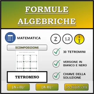 Tetramino: Formule algebriche, scomposizione (frazioni)