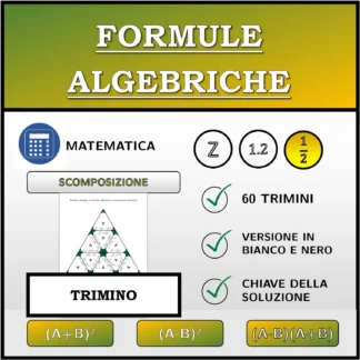 Trimino: Formule algebriche, scomposizione (frazioni)