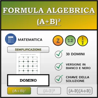 Domino: Formula algebrica (A+B)², semplificazione