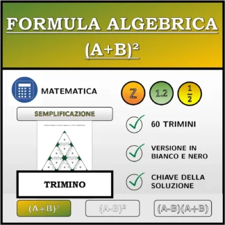 Trimino: Formula algebrica (A+B)², semplificazione