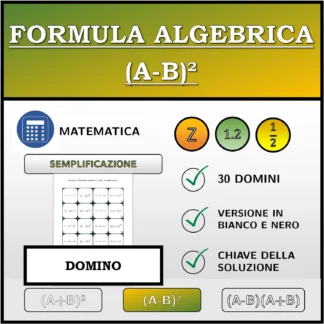 Domino: Formula algebrica (A-B)², semplificazione