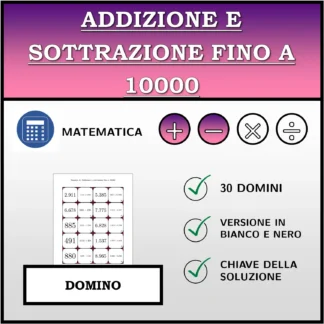 Domino: Addizione e sottrazione fino a 10000