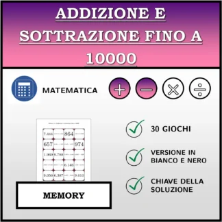 Memory: Addizione e sottrazione fino a 10000