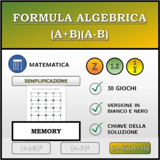 Memory: Formula algebrica (A+B)(A-B), semplificazione
