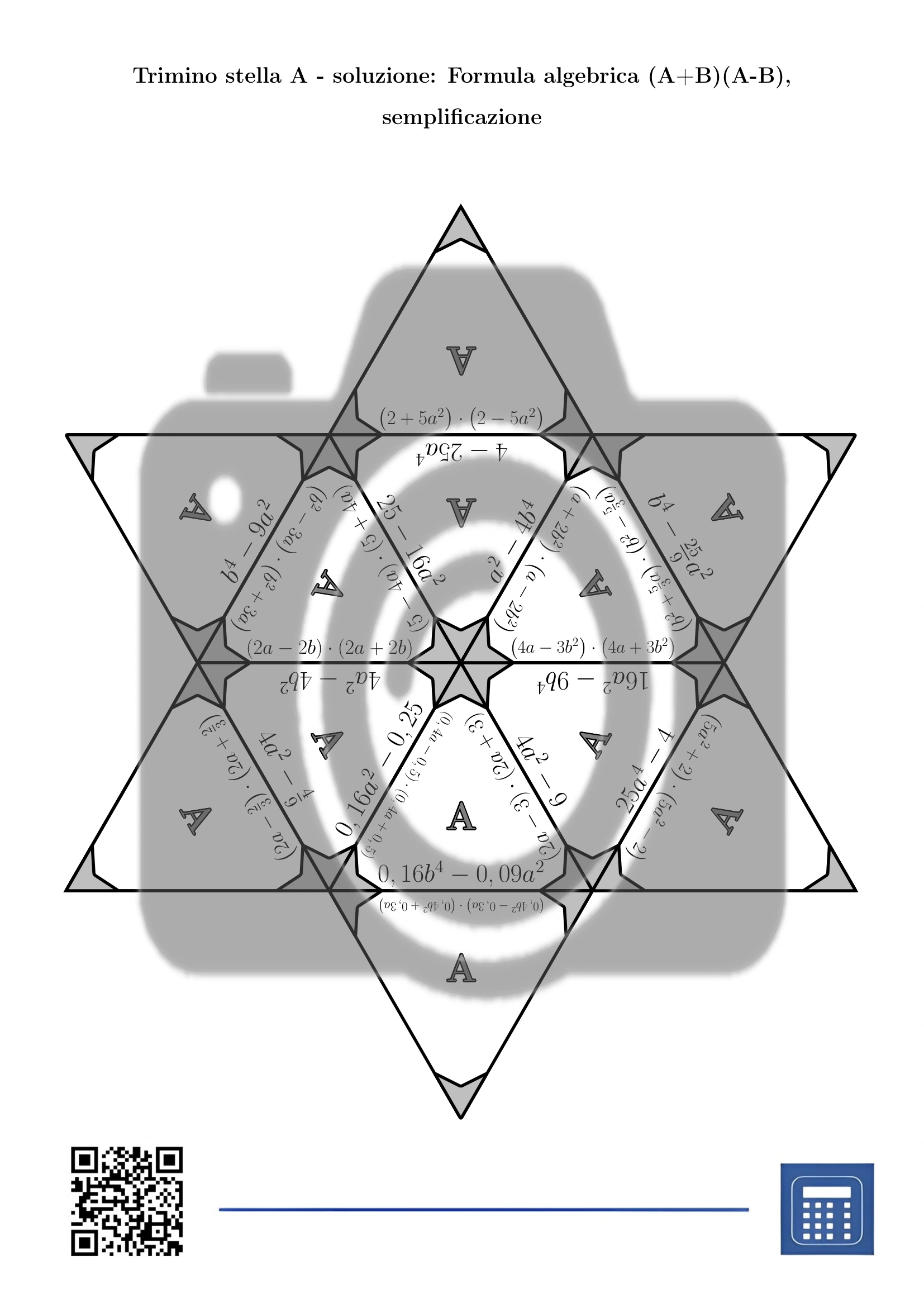 Trimino: Formula algebrica (A+B)(A-B), semplificazione - immagine 7