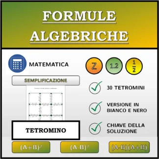 Tetramino: Formule algebriche, semplificazione