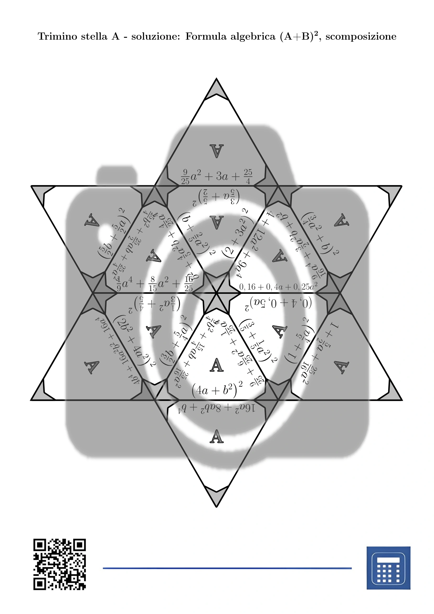 Trimino: Formula algebrica (A+B)², scomposizione - immagine 7