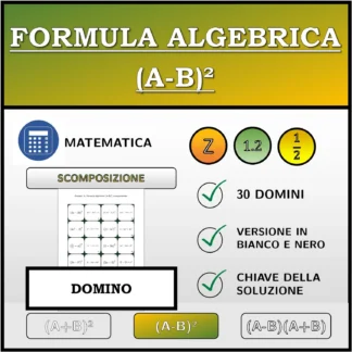 Domino: Formula algebrica (A-B)², scomposizione