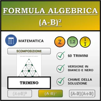 Trimino: Formula algebrica (A-B)², scomposizione