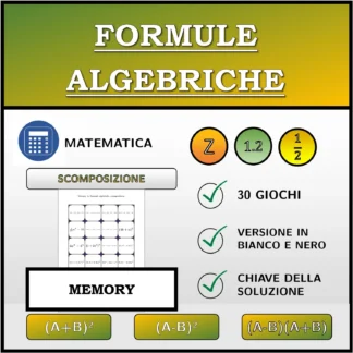 Memory: Formule algebriche, scomposizione