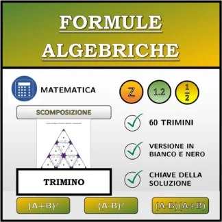 Trimino: Formule algebriche, scomposizione
