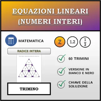 Trimino: Equazioni lineari (numeri interi), soluzione intera