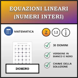 Domino: Equazioni lineari (numeri interi)