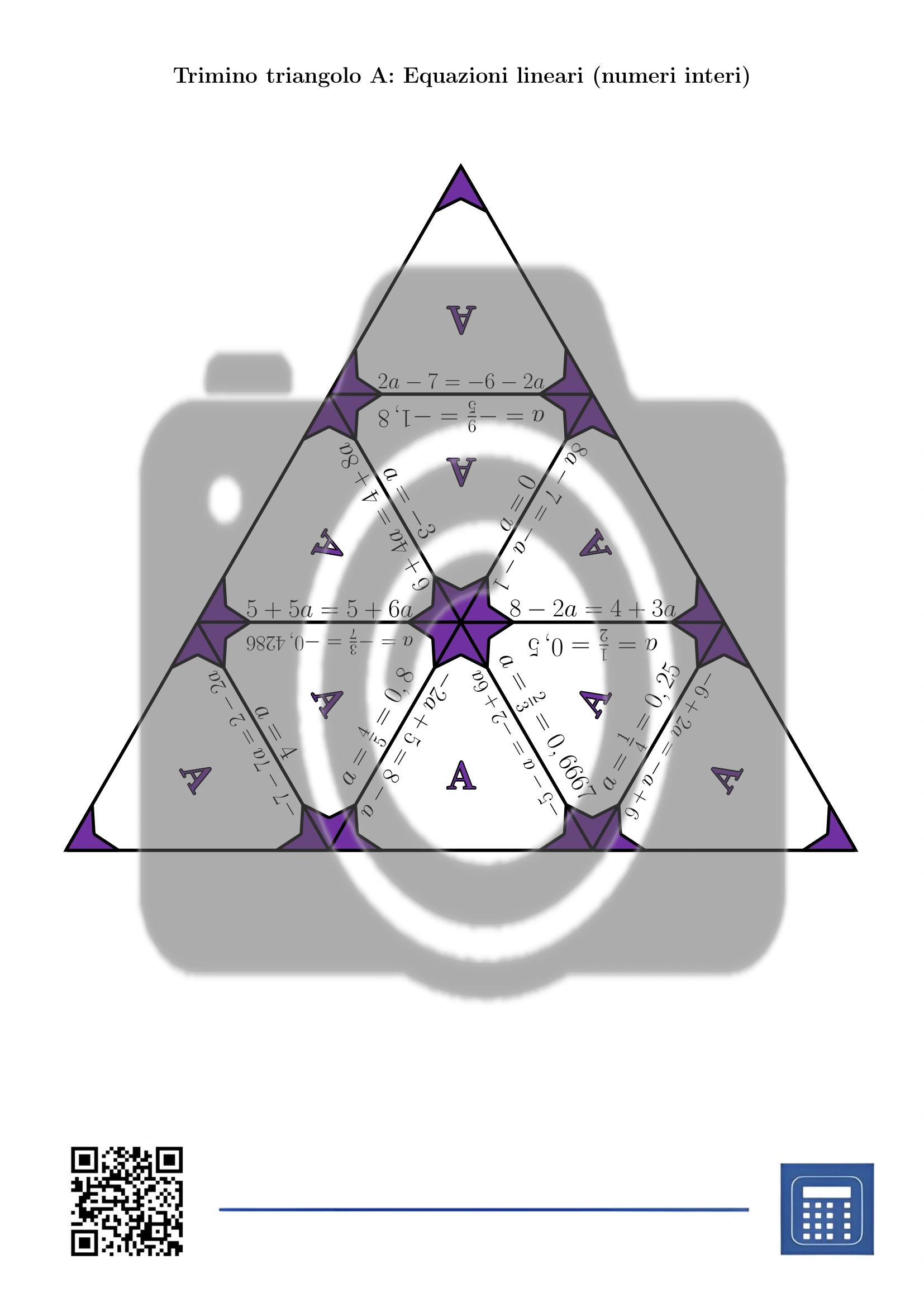 Trimino: Equazioni lineari (numeri interi) - immagine 2