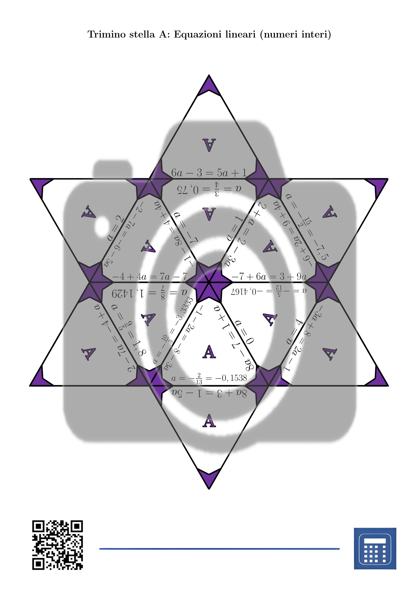 Trimino: Equazioni lineari (numeri interi) - immagine 4