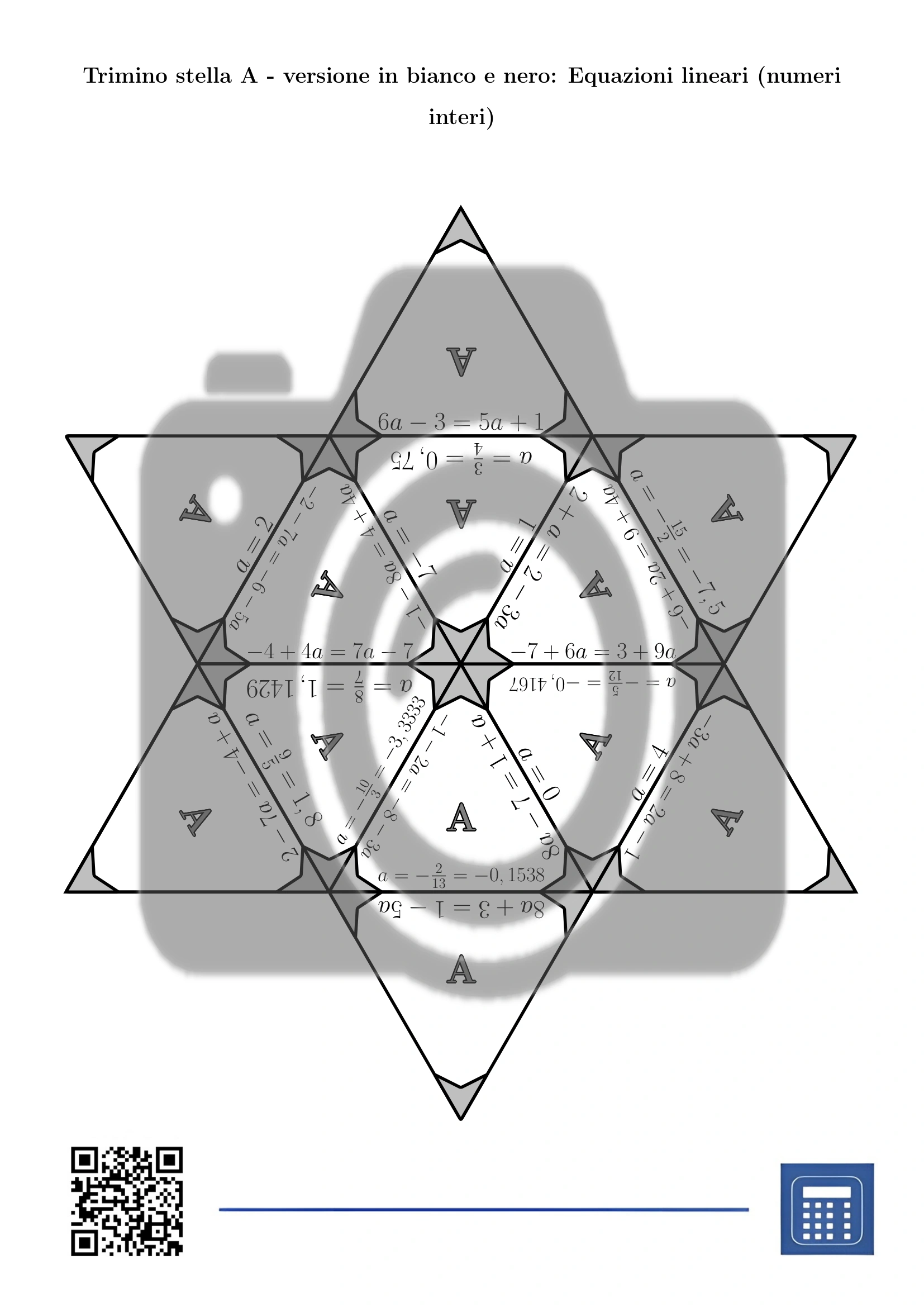 Trimino: Equazioni lineari (numeri interi) - immagine 5