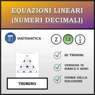 Trimino: Equazioni lineari (numeri decimali)