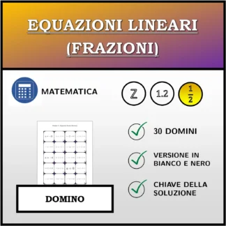 Domino: Equazioni lineari (frazioni)