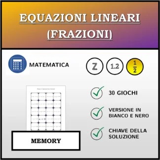 Memory: Equazioni lineari (frazioni)