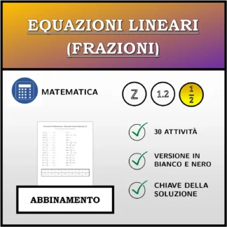 Esercizio di abbinamento: Equazioni lineari (frazioni)