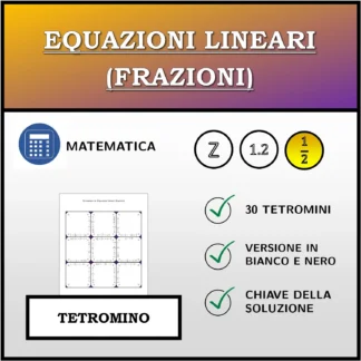 Tetramino: Equazioni lineari (frazioni)
