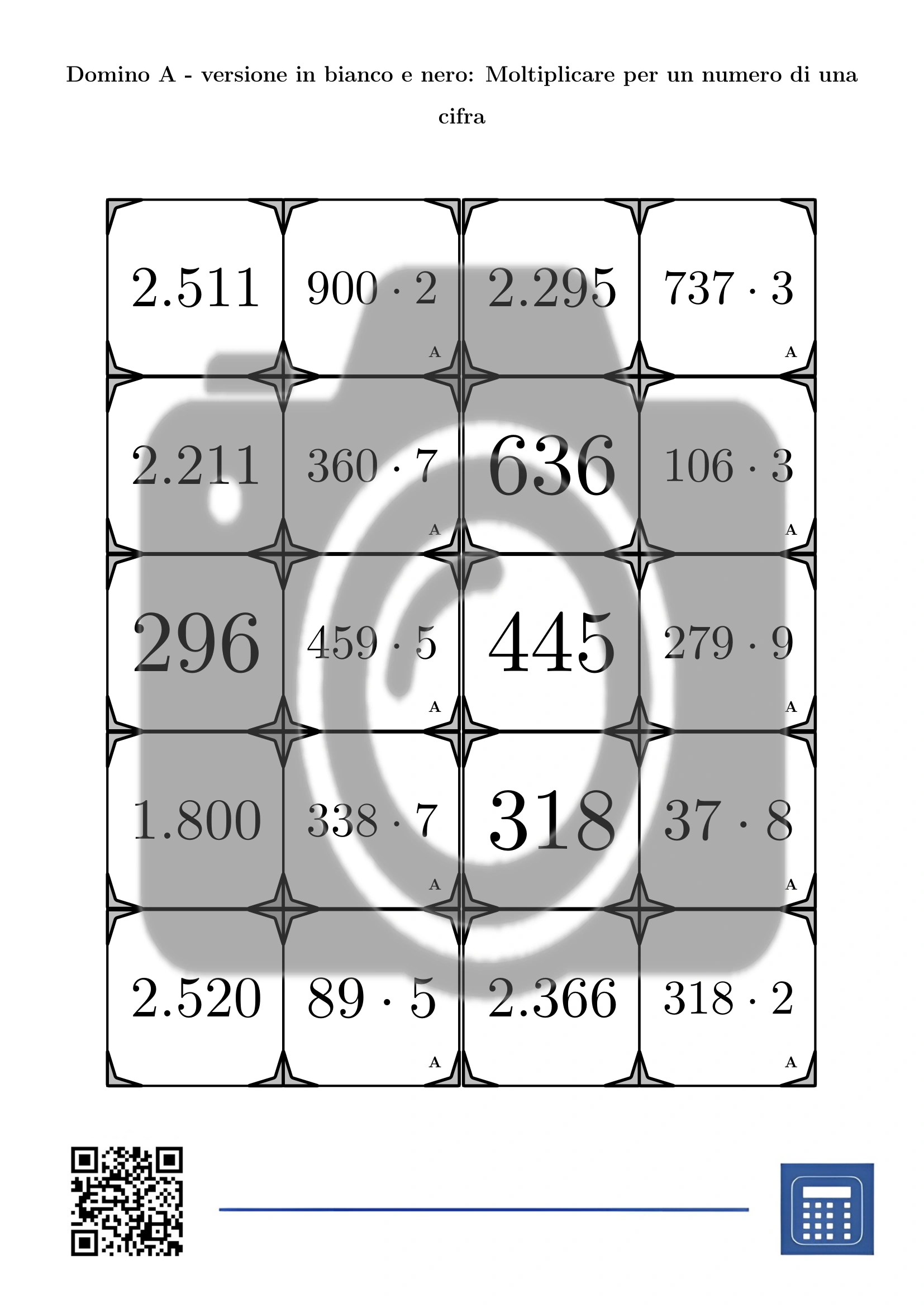 Domino: Moltiplicare per un numero di una cifra - immagine 3