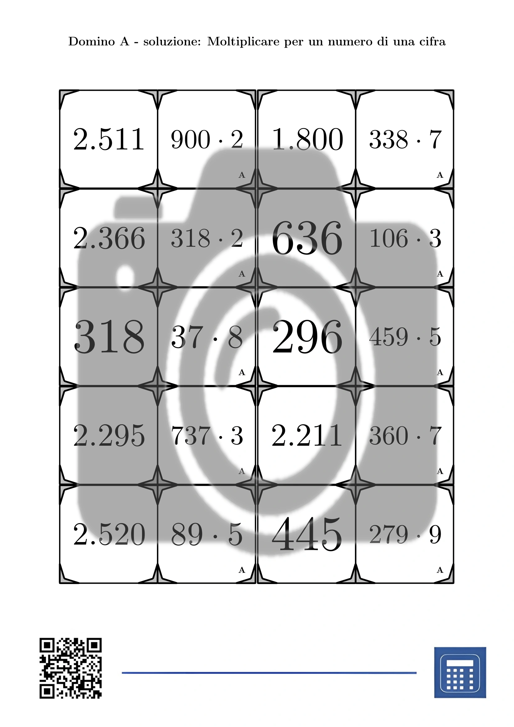 Domino: Moltiplicare per un numero di una cifra - immagine 4