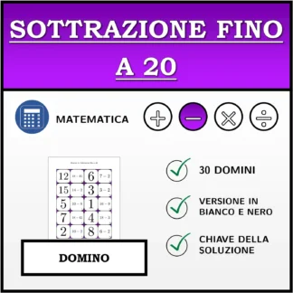 Domino: Sottrazione fino a 20