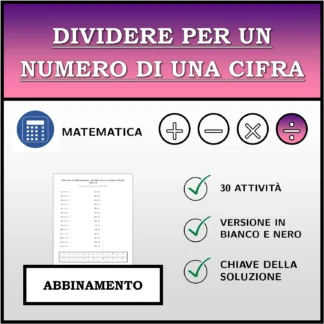 Esercizio di abbinamento: Dividere per un numero di una cifra