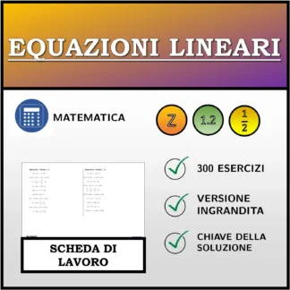 Scheda di lavoro: Equazioni lineari