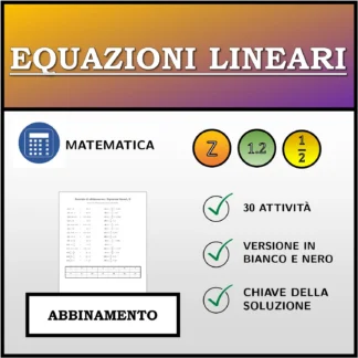 Esercizio di abbinamento: Equazioni lineari