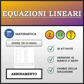 Esercizio di abbinamento: Equazioni lineari, diversi tipi di soluzioni