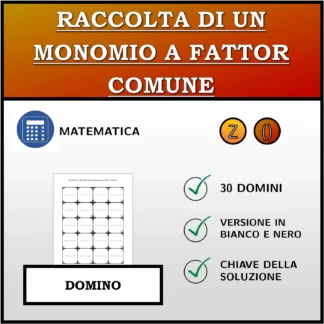 Domino: Raccolta di un monomio a fattor comune