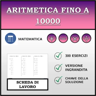 Scheda di lavoro: Aritmetica fino a 10000