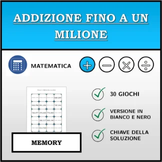 Memory: Addizione fino a un milione