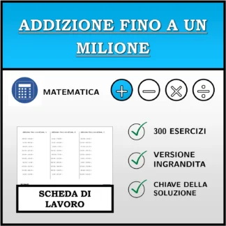 Scheda di lavoro: Addizione fino a un milione