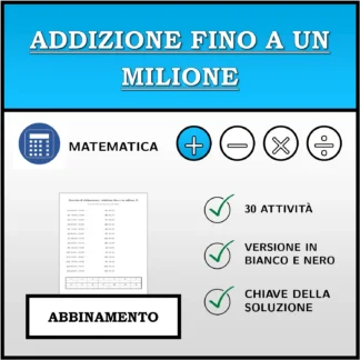 Esercizio di abbinamento: Addizione fino a un milione
