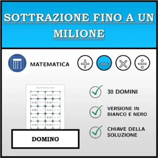 Domino: Sottrazione fino a un milione