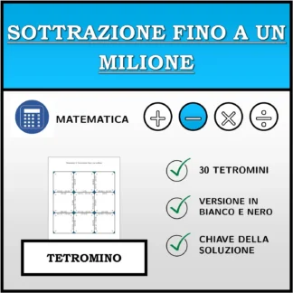 Tetramino: Sottrazione fino a un milione