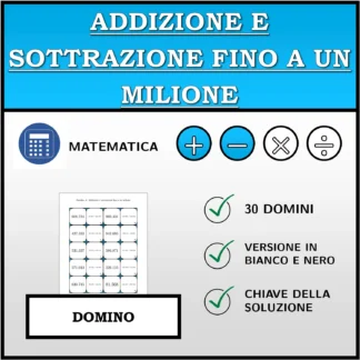 Domino: Addizione e sottrazione fino a un milione