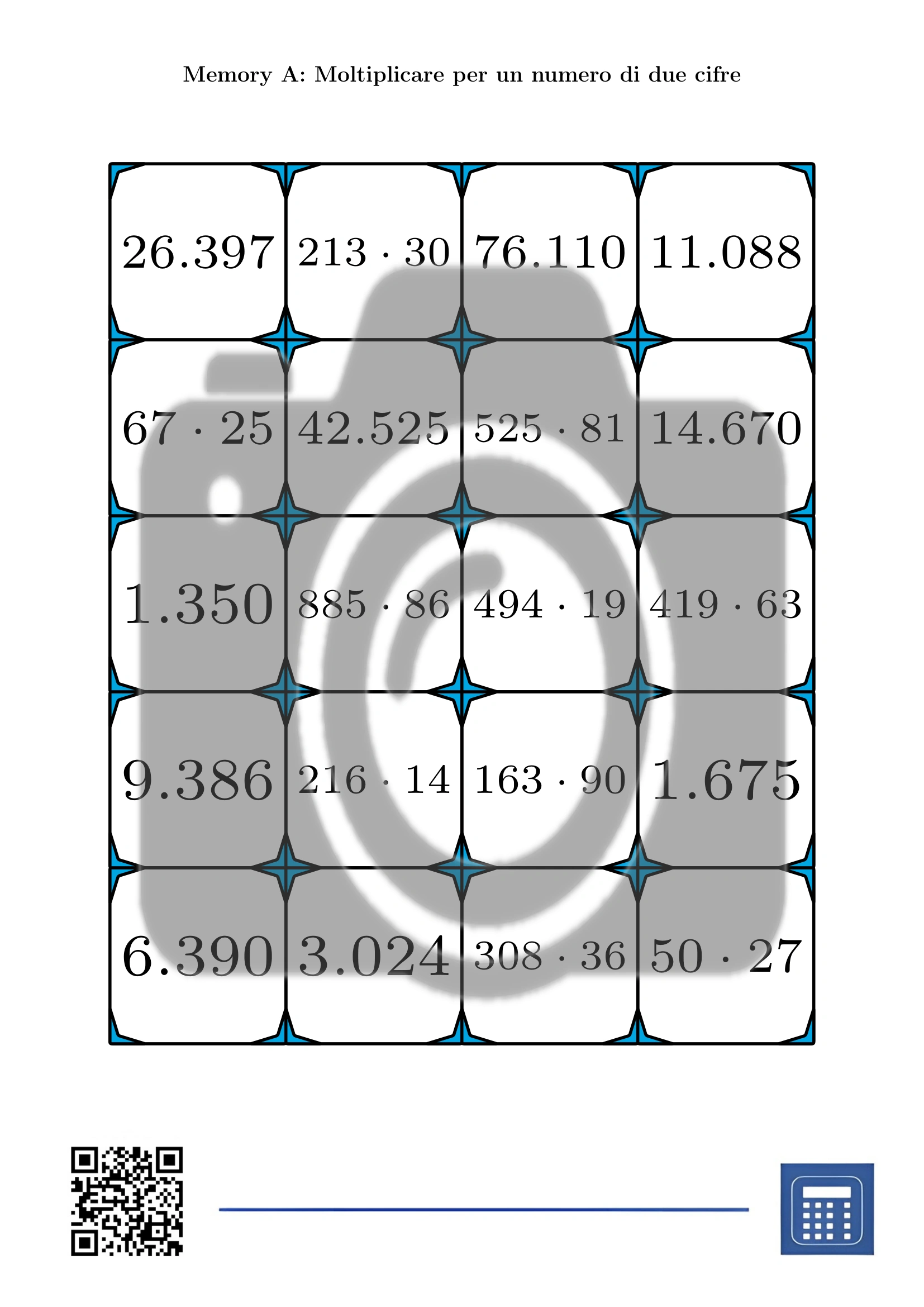 Memory: Moltiplicare per un numero di due cifre - immagine 2