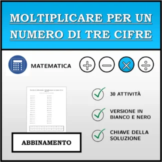 Esercizio di abbinamento: Moltiplicare per un numero di tre cifre