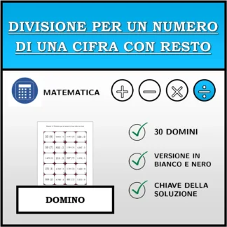 Domino: Divisione per un numero di una cifra con resto