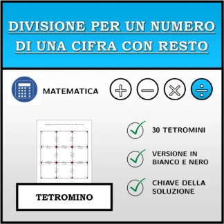 Tetramino: Divisione per un numero di una cifra con resto