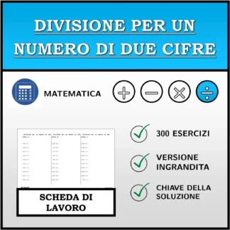 Scheda di lavoro: Divisione per un numero di due cifre