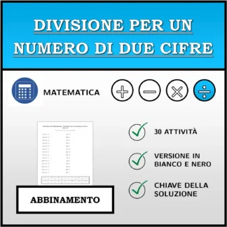 Esercizio di abbinamento: Divisione per un numero di due cifre