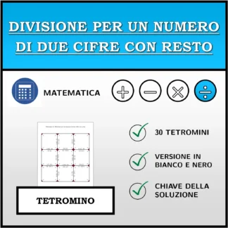 Tetramino: Divisione per un numero di due cifre con resto