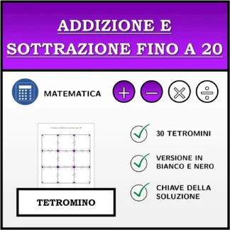 Tetramino: Addizione e sottrazione fino a 20