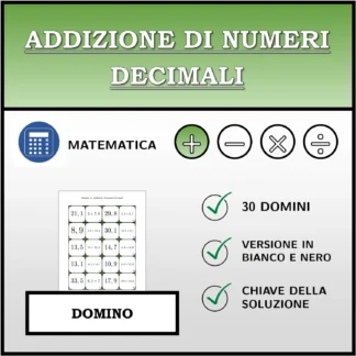 Domino: Addizione di numeri decimali