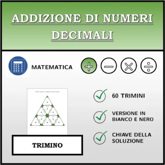 Trimino: Addizione di numeri decimali